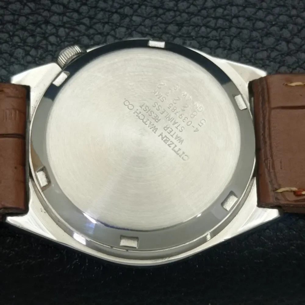 Vintage 1985 Citizen Automatic Mens Silver Watch W/daydate & Gold accents